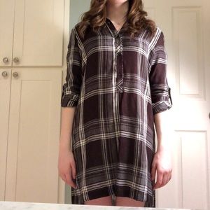 Plaid t-shirt dress